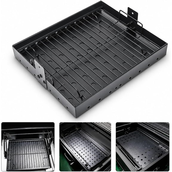 Stretchable Charcoal Tray 15-28 inches for 47183T-21 PS9900, Black High-Temperature Coating Charcoal Basket for HC4518L PS9500 8500 6800 6500 SH19030119 SH19030219 SH9916 Replacement Parts
