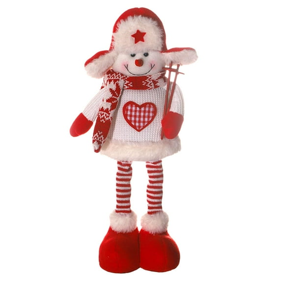Stretchable Christmas Doll Christmas Doll Figurines Standing Plush Figure Christmas Themed Toys for Window Bedroom Festival snowman