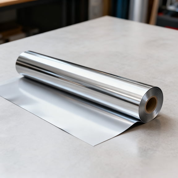 Stretchable Chrome Silver Vinyl Film, 12 by 60 Inch Self-Adhesive Sheet for Automotive Exterior Wrap and Styling