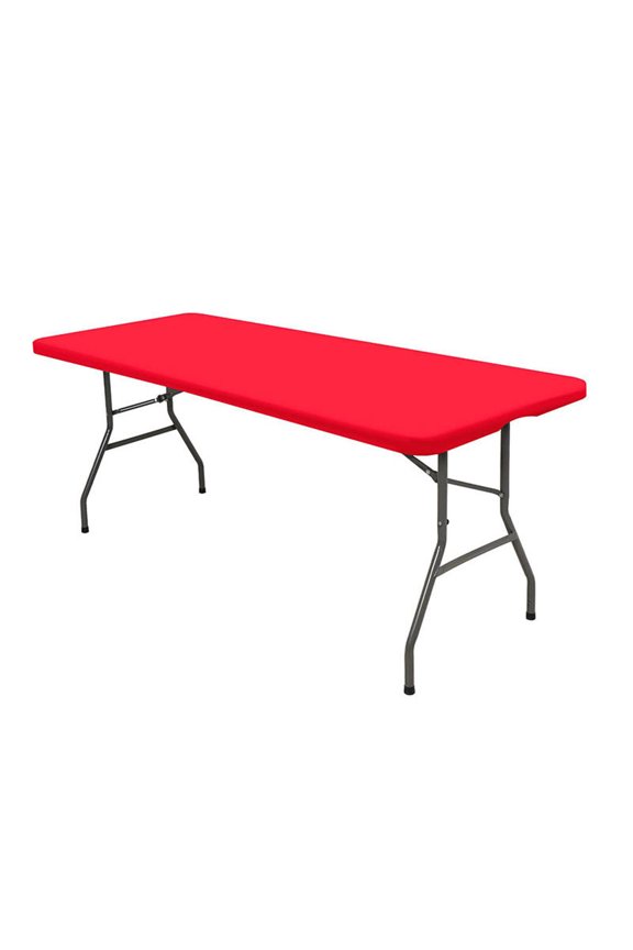 Stretchable Elastic Picnic Tablecloth - 3.9x2.5ft Rectangular, Windproof Washable Polyester Spandex Table Cover for Outdoor, Patio, Parties, Camping