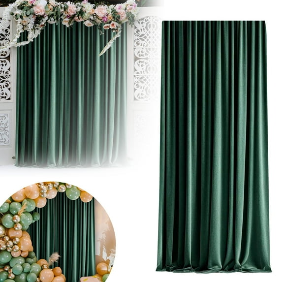 Stretchable Fabric for Photography Events Polyester Material Wrinkle Resistant Easy Install Deep Green Color for Parties Stage Background Green Screen Indoor Outdoor
