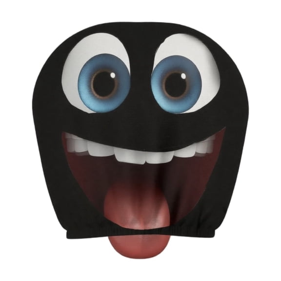 Stretchable Funny Expression Car Headrest Covers, Cartoon Grinning Face Printed Elastic Pillow Cases, Universal Vehicle Interior Decor Seat Headrest Protectors, 2 Pack