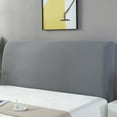 thumbnail image 1 of Stretchable Headboard Slipcover, 1.5m Protective Dustproof Cover with Small Embroidery, Upholstered Headboard Protector Light Gray, 1 of 9