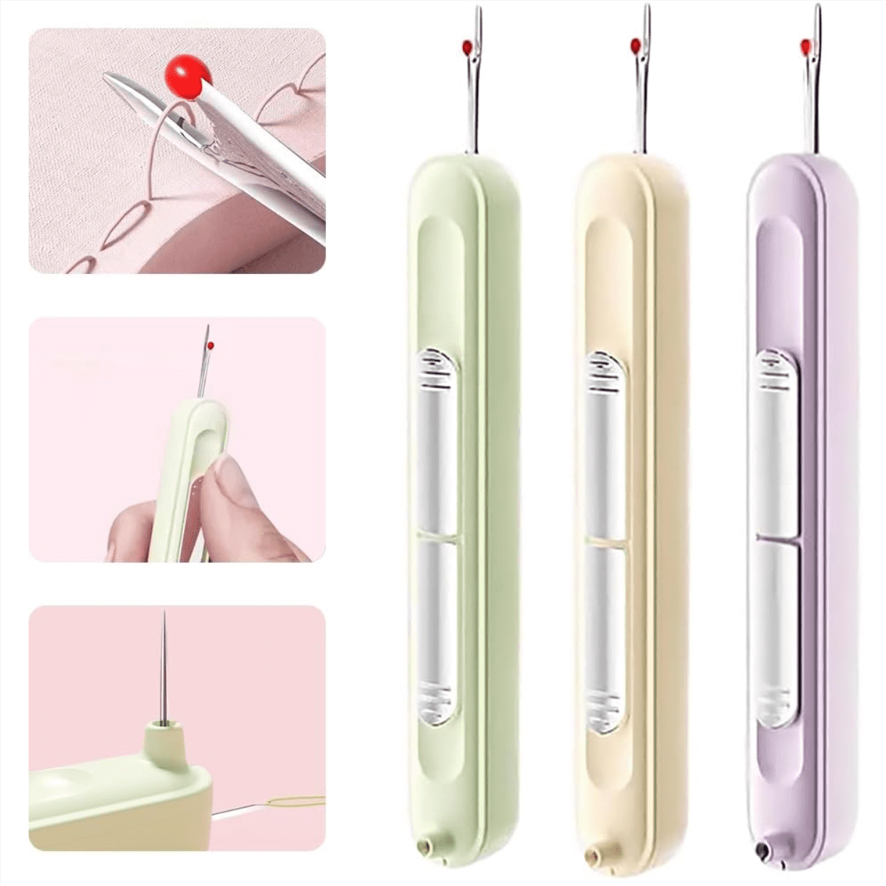 Stretchable Needle Threader Tool – 2-in-1 Seam Ripper and Threading ...