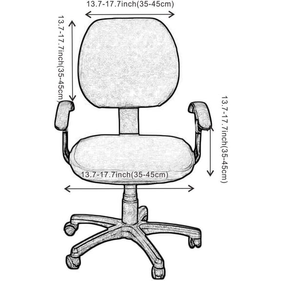 Stretchable Office Chair Cover - Fuchsia  Desk Task Chair Slipcover with Elastic Hem