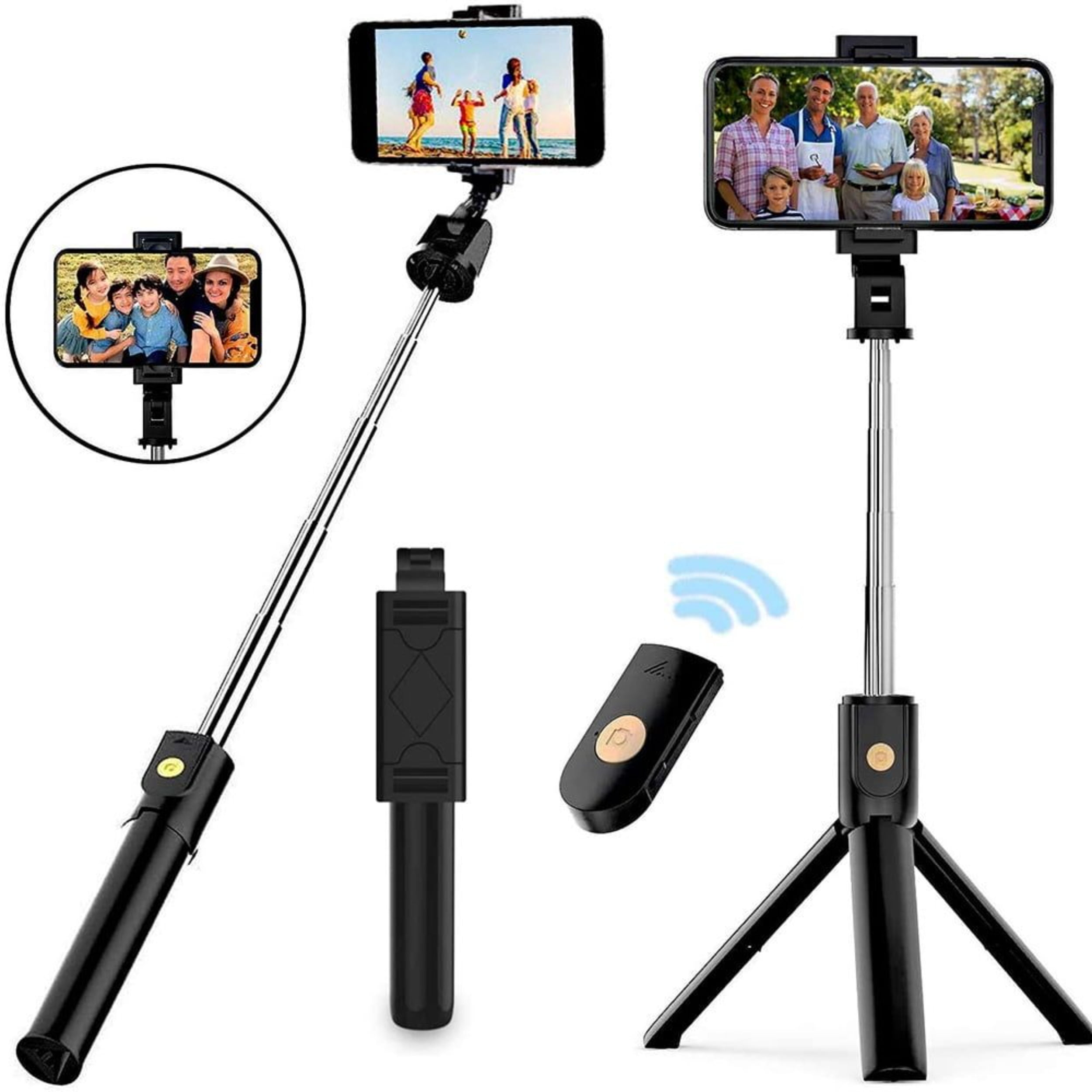 Stretchable Selfie Pole Tripod, with Detachable Bluetooth Wireless Remote Control Stand, Compatible with IPhone and Android Smartphones, Suitable for Outdoor Photography, VIOG
