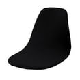 thumbnail image 1 of Stretchable Shell Chair Seat Cover Solid Color Removable Polyester Mid-Century black, 1 of 8