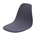 thumbnail image 1 of Stretchable Shell Chair Seat Cover Solid Color Removable Polyester Mid-Century dark gray, 1 of 8