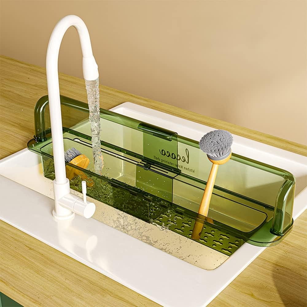 Stretchable Sink Splash Guard, AntiWater Splash Baffle Board for Sink