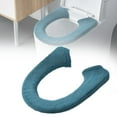 thumbnail image 1 of Stretchable Toilet Cover Cozival Stretchable Toilet Seat Cover, Soft Cushioned Warmer for Elongated Oval Toilet, Washable and Easy to Install, Non-Slip Comfortable Lid Cushion, Cushioned Seat Warmer, 1 of 9