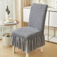 thumbnail image 1 of Stretchable Washable Chair Covers for Dining Room, Removable Polyester Elastic Slipcovers, Fit 55-42x50-38cm, Non-Slip Design for Home Kitchen Hotel Banquet Use, 1 of 6