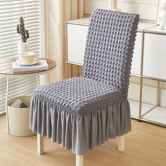Stretchable Washable Chair Covers for Dining Room, Removable Polyester Elastic Slipcovers, Fit 55-42x50-38cm, Non-Slip Design for Home Kitchen Hotel Banquet Use