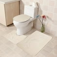 Stretchable Washable Fiber Bathroom Set, 3 Piece Set 45x75 Cm