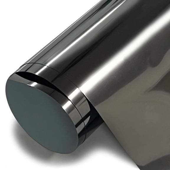 Stretchable WeedFoil Iron On Heat Transfer Vinyl 20" Chrome Silver, 50 Yards