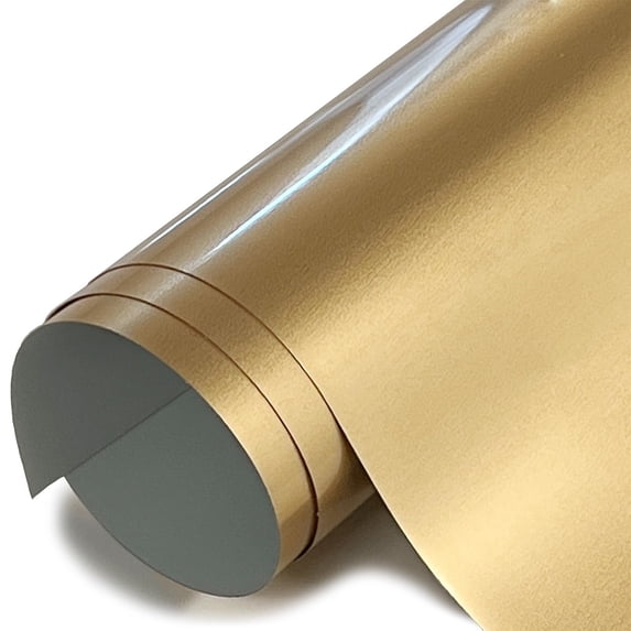 Stretchable WeedFoil Iron On Heat Transfer Vinyl 20" Matte Gold, 50 Yards