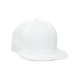 thumbnail image 1 of Stretchable Wool Blend Flat Visor Pro Style Cap, White Small/Medium, 1 of 1