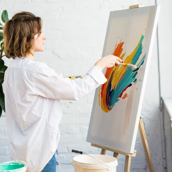 Stretched Canvas for Painting 16x20 Inch, 3Pack Large Canvas for Painting, Triple Primed Acid-Free Cotton Blank Canvases for Oil, Acrylic, Watercolor & Gouache for Paint Parties, Art Classes