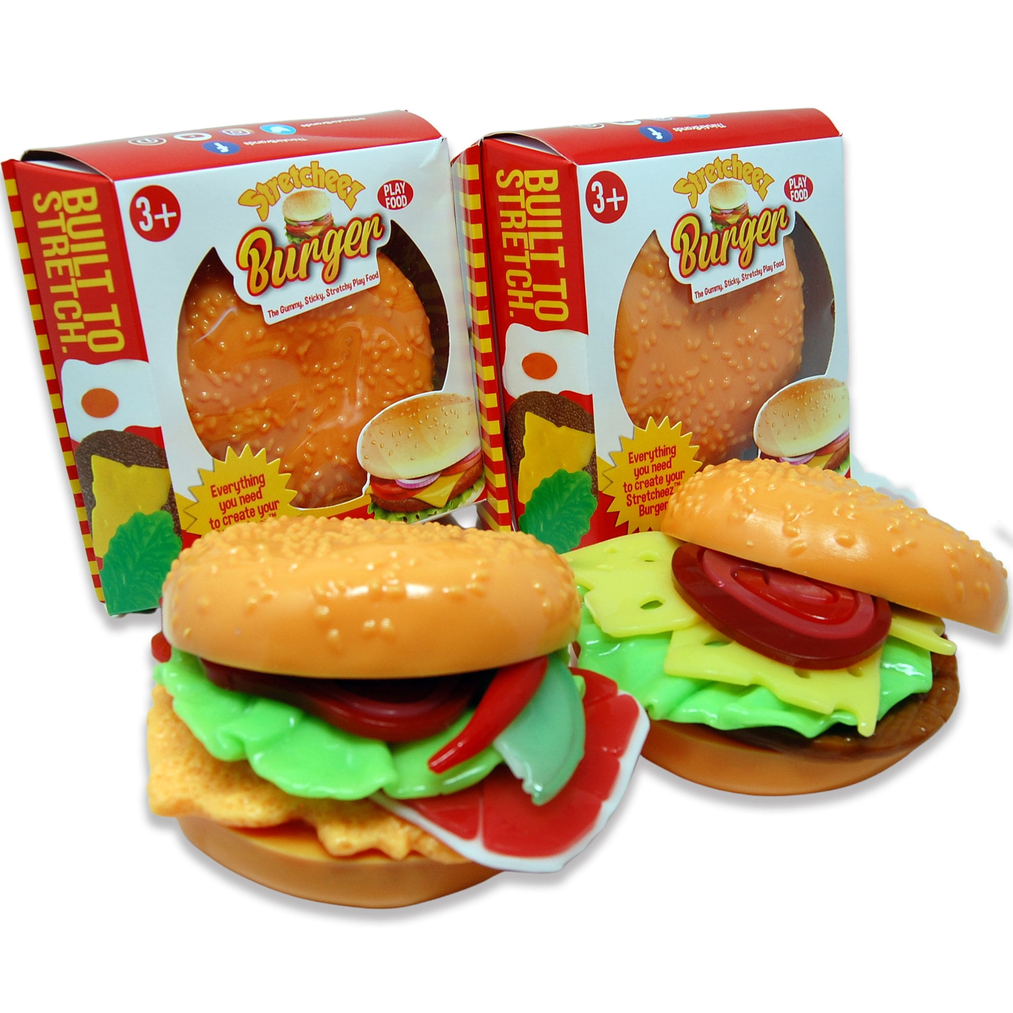 Stretcheez: Hamburger - 2pk - Surprise Assorted Styles & Toppings