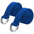 thumbnail image 1 of Stretching Exercise Fitness Bands, Made with Durable Cotton Soft with Ring Buckle-Blue, 1 of 5