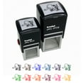 thumbnail image 1 of Stretching Mountain Lion Cougar Puma Cat Self-Inking Rubber Stamp Ink Stamper - Blue Ink - Small 1 Inch, 1 of 7