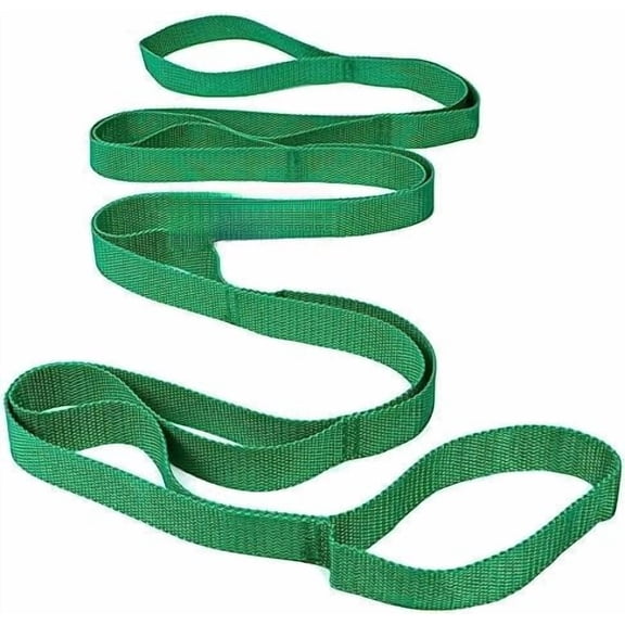 Stretching Strap Yoga Straps for Physical Therapy, 10 Loops Non-Elastic Stretch Band for Pilates, Flexibility, Exercise and Gymnastics