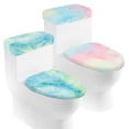 thumbnail image 1 of Stretching Toilet Covers Set Soft Versatile Protective Bathrooms Seat Cover Marble Toilets Tank Cover Kit Stylish Tank Top Covers for Your Home, 1 of 10