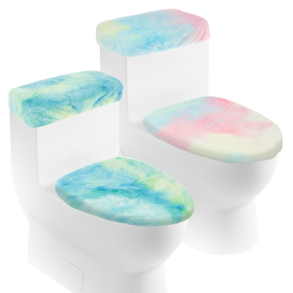 Stretching Toilet Covers Set Soft Versatile Protective Bathrooms Seat Cover Marble Toilets Tank Cover Kit Stylish Tank Top Covers for Your Home