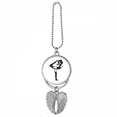 thumbnail image 1 of Stretching Yoga Girl Keep Outline Silver Wing Car Pendant Decoration, 1 of 4