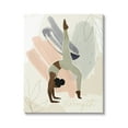 thumbnail image 1 of Stretching Yoga Pose Strength Text Floral Border Sports Graphic Art Gallery-Wrapped Canvas Print Wall Art, 1 of 7