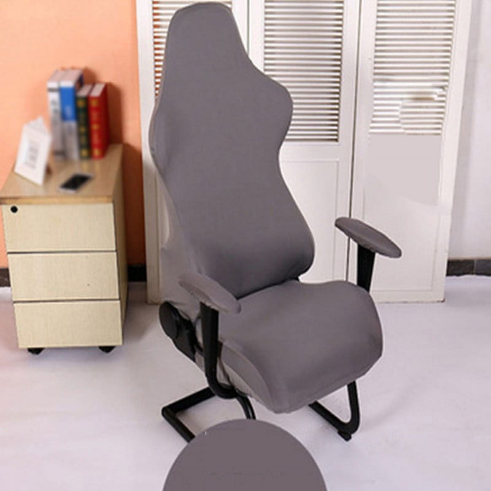 Stretchy Back Chair Cover for Home Office Computer Armchair Seat Soft