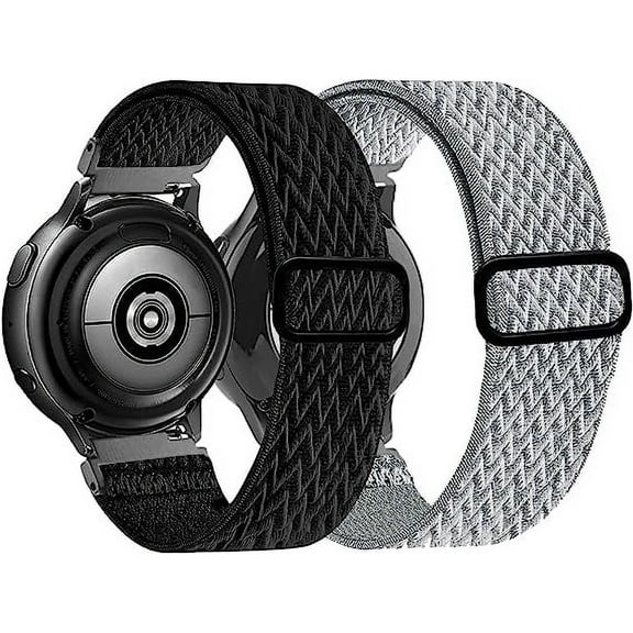 Stretchy Bands Compatible with Samsung Galaxy Watch 5/4 40mm 44mm/Watch 5 Pro 45mm/Watch 4 Classic 42mm 46mm, 20mm Nylon Strap for Galaxy Active 2 40 44mm/Active 40mm/Watch 3 41mm/Galaxy Watch 42mm
