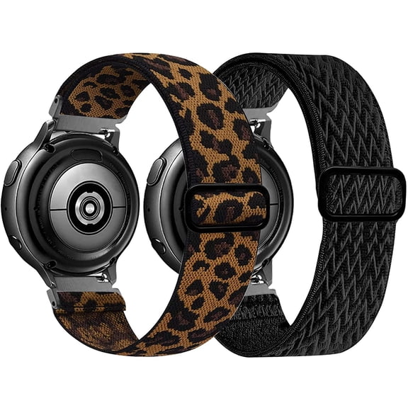 Stretchy Bands Compatible with Samsung Galaxy Watch 5/4/6 40mm 44mm/Watch 5 Pro 45mm/Watch 4 Classic 42mm 46mm, 20mm Nylon Strap for Galaxy Active 2 40 44mm/Active 40mm/Watch 3 41mm/Galaxy Watch 42mm
