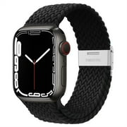 Stretchy Braided Loop Compatible with Apple Watch Bands 44mm 40mm 41mm 45mm 38mm 42mm 49mm Women Men, Solace Elastics Stretch Nylon Sport Strap Wristband for iWatch Bands Series 9 8 7 6 5 4 3 2 1 SE