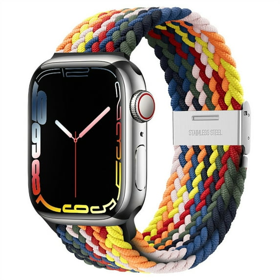 Stretchy Braided Loop Compatible with Apple Watch Bands 44mm 40mm 41mm 45mm 38mm 42mm 49mm Women Men, Solace Elastics Stretch Nylon Sport Strap Wristband for iWatch Bands Series 9 8 7 6 5 4 3 2 1 SE