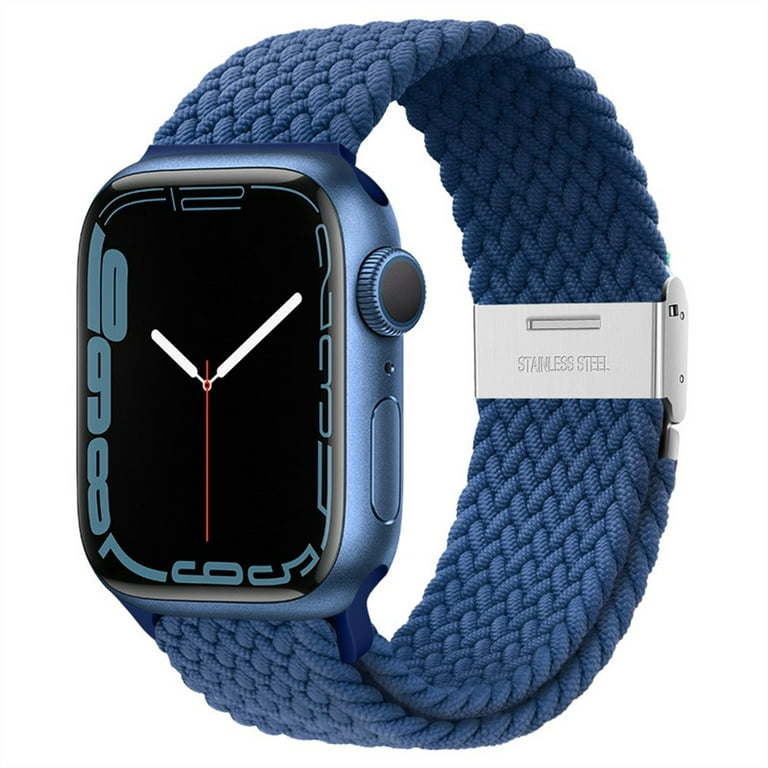  Merlion Adjustable Braided Stretchy Straps Compatible for Apple  Watch Band 38mm 40mm 41mm 42mm 44mm 45mm 49mm for Women Men ,Sport Elastic  Nylon Cloth Wristbands for iWatch Series 9 Ultra 8