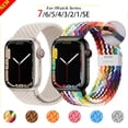 thumbnail image 1 of Stretchy Braided Loop Compatible with Apple Watch Bands 44mm 40mm 41mm 45mm 38mm 42mm 49mm Women Men, Solace Elastics Stretch Nylon Sport Strap Wristband for iWatch Bands Series 9 8 7 6 5 4 3 2 1 SE, 1 of 9