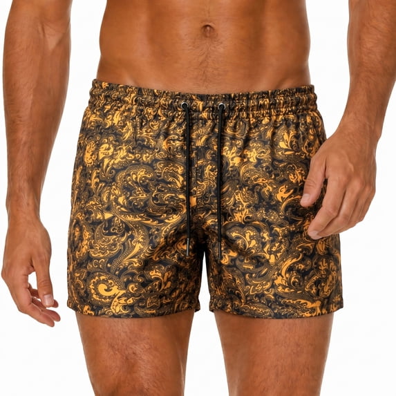 Men's and Boy's Swim Trunks Shorts, With Mesh lining, 9" Inseam, Suitable For Summer Beach Wear, Sizes XS-2XL