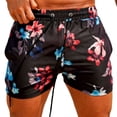 thumbnail image 1 of GINGTTO Men's Lightweight Board Shorts - Colorful Floral Print Swim Trunks for Pool & Beach, 1 of 6