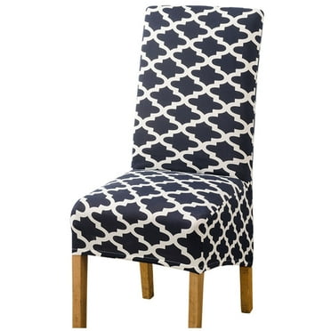 Stretchy Chair Covers XL,Large Printed Chair Protector Removable Washable Non-slip Universal Anti-Dust Modern Spandex Chair Slipcovers for Dining Room Banquet Party-2 Pcs-A