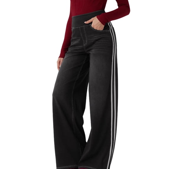 Stretchy Flare Jeans for Women Pull On Tummy Control Bootcut Jeans | Elastic Waist Jeans for Women Comfy Soft Denim Pants with High Waist,Trendy Flared jeggings,Lightweight, 4 pockets, Casual