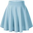 thumbnail image 1 of Stretchy Flared Skater Mini Skirt with Elastic Waist for Women, 1 of 8