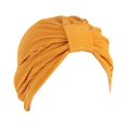 thumbnail image 1 of Stretchy Foldable Headscarf Cap Fall Winter Solid Color Ruched Warm Turban Hat Hair Accessories, 1 of 8