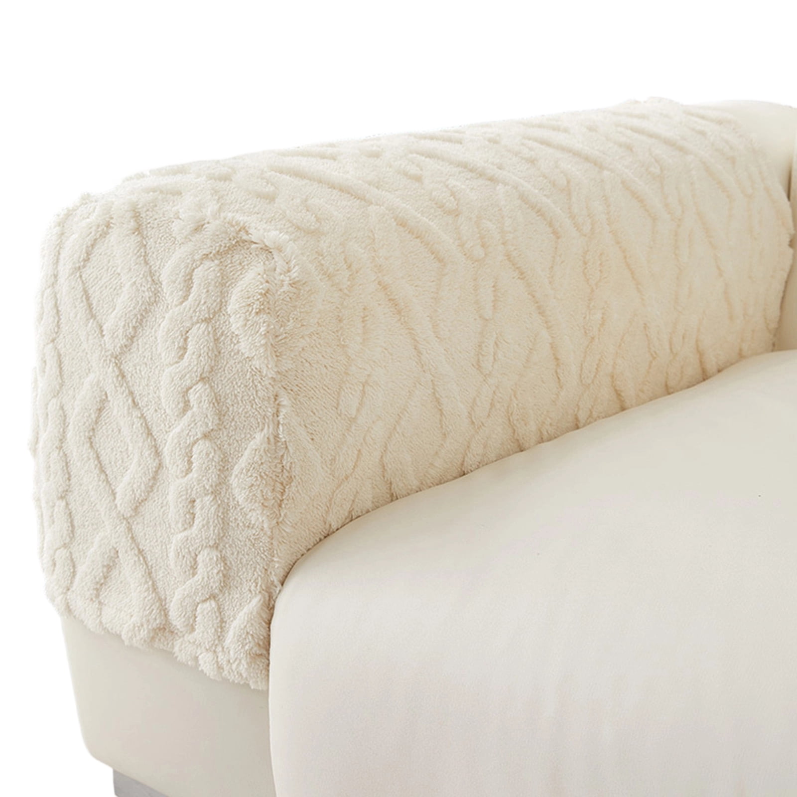 Simple Machine Fun Crafts Stretchy Fuzzy Armrest Cover Protects Sofa From Pet Scratches Easy ...