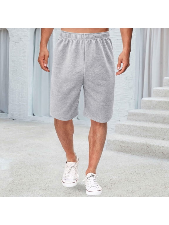 Stretchy Gym Shorts Men Mens Shorts Casual Smooth Mens Athletic ShortsMen's Summer Loose Shorts Plaid Print Casual Quarter PantsBlue4XL