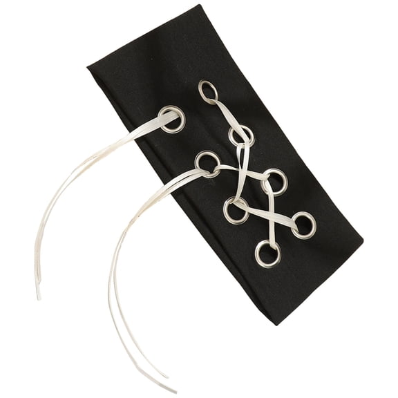 Stretchy Hairband With Metal Grommets For Sports Yoga Daily HipHop Dancing Wear 2000s Fashion Wide Hairband Accessory
