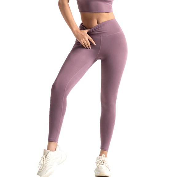 Stretchy High Waist Yoga Pants,Tummy Control Workout Running Fitness Yoga Leggings,Butt Lifting Slim Fit Solid Full Length Lightweight Quick-Drying Yoga Pant for Woman
