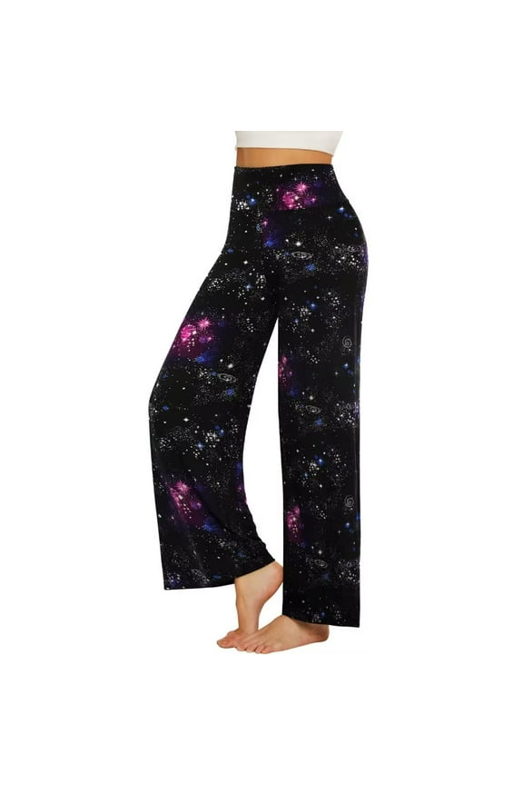 Stretchy High-Waisted Wide Leg Yoga Pants for Women – Palazzo, Loose Wide-Leg, Beach & Dress Pants