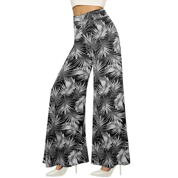 Stretchy High-Waisted Wide Leg Yoga Pants for Women – Palazzo, Loose Wide-Leg, Beach & Dress Pants