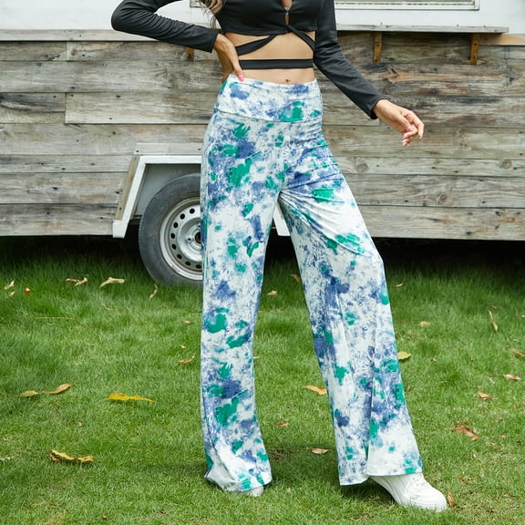 Stretchy High-Waisted Wide Leg Yoga Pants for Women – Palazzo, Loose Wide-Leg, Beach & Dress Pants