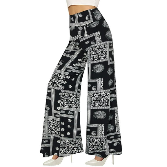 Stretchy High-Waisted Wide Leg Yoga Pants for Women – Palazzo, Loose Wide-Leg, Beach & Dress Pants